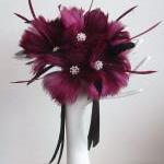Brides Maids Feather Flower..