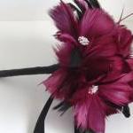 Brides Maids Feather Flower..